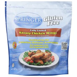 Springer Mountain Farms Gluten Free Savory Chicken Wings 24 oz