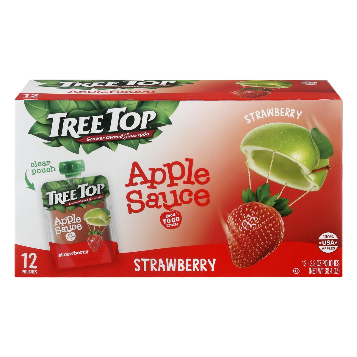 slide 1 of 9, Tree Top 12 Pack Strawberry Apple Sauce 12 ea, 