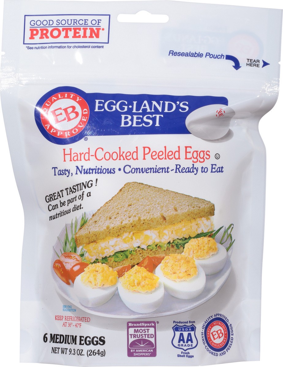 slide 6 of 9, Eggland's Best Hard Cooked Eggs, Medium White, 6 count, 6 ct