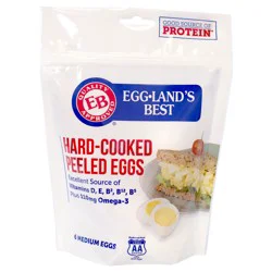 Eggland's Best Hard Cooked Eggs, Medium White, 6 count