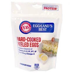 Eggland's Best Hard Cooked Eggs, Medium White, 6 count