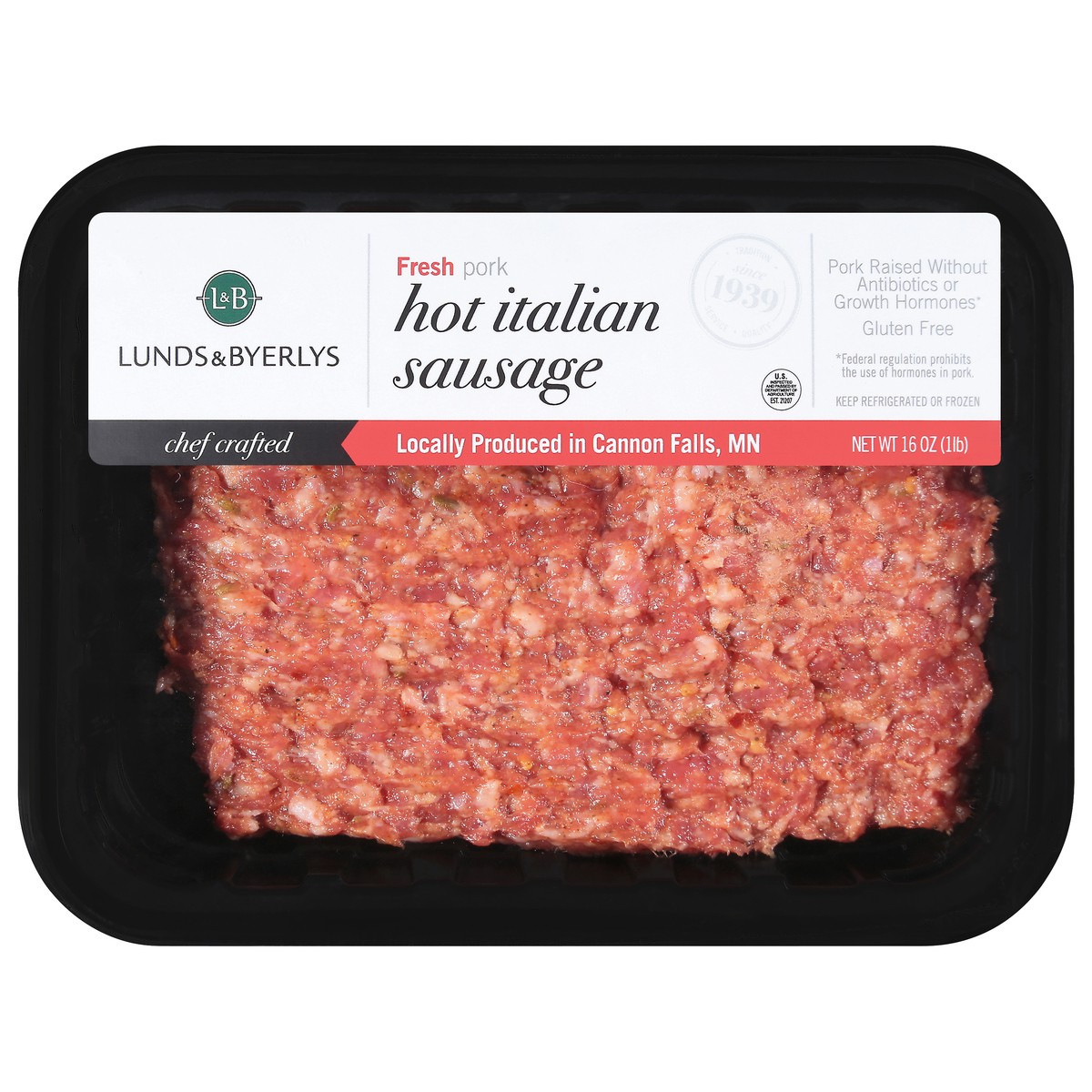 slide 1 of 9, Lunds & Byerlys Hot Italian Fresh Pork Sausage 16 oz, 16 oz