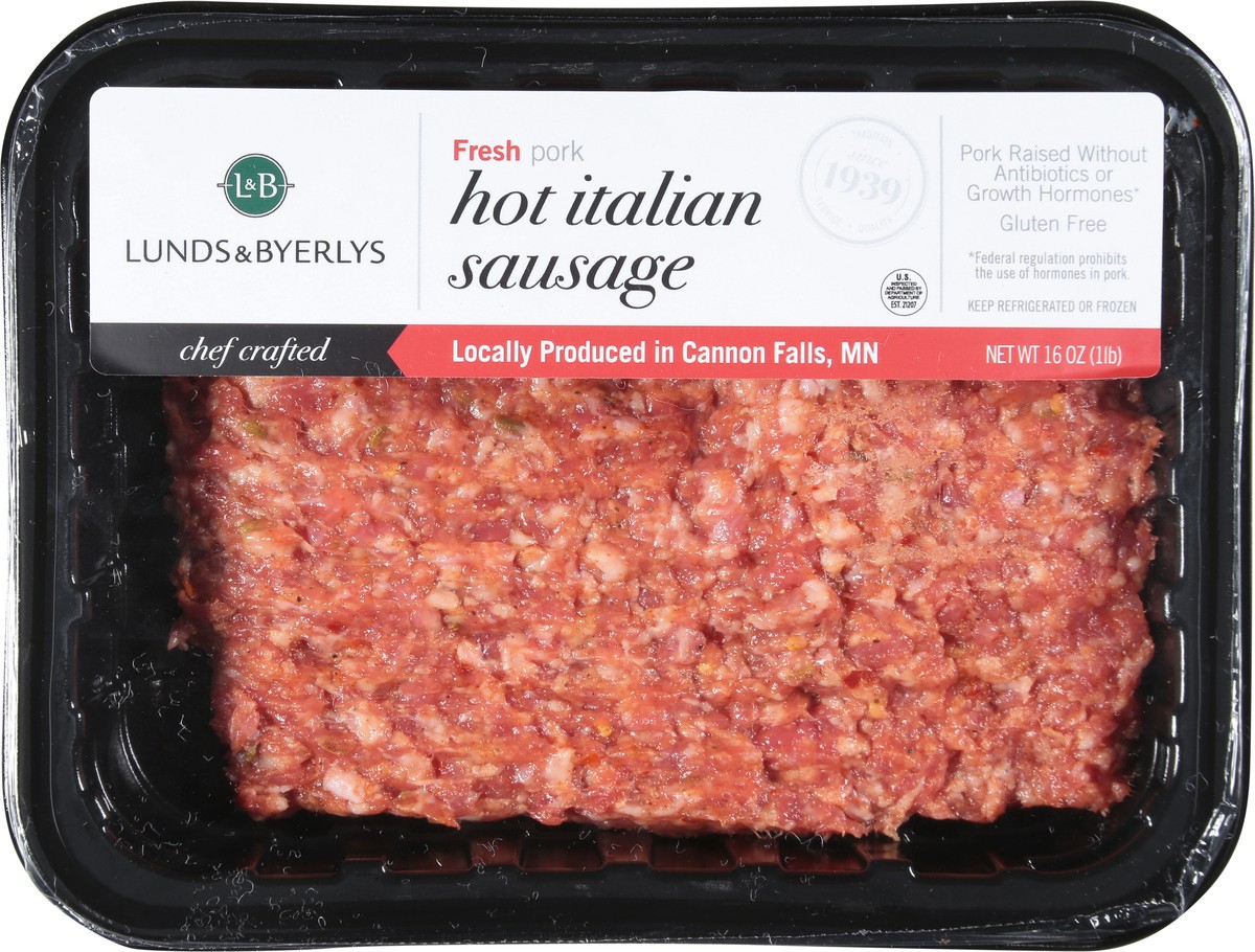 slide 6 of 9, Lunds & Byerlys Hot Italian Fresh Pork Sausage 16 oz, 16 oz