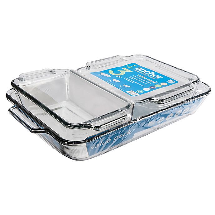 slide 2 of 2, Anchor Glass Bakeware - Value Pack, 3 ct