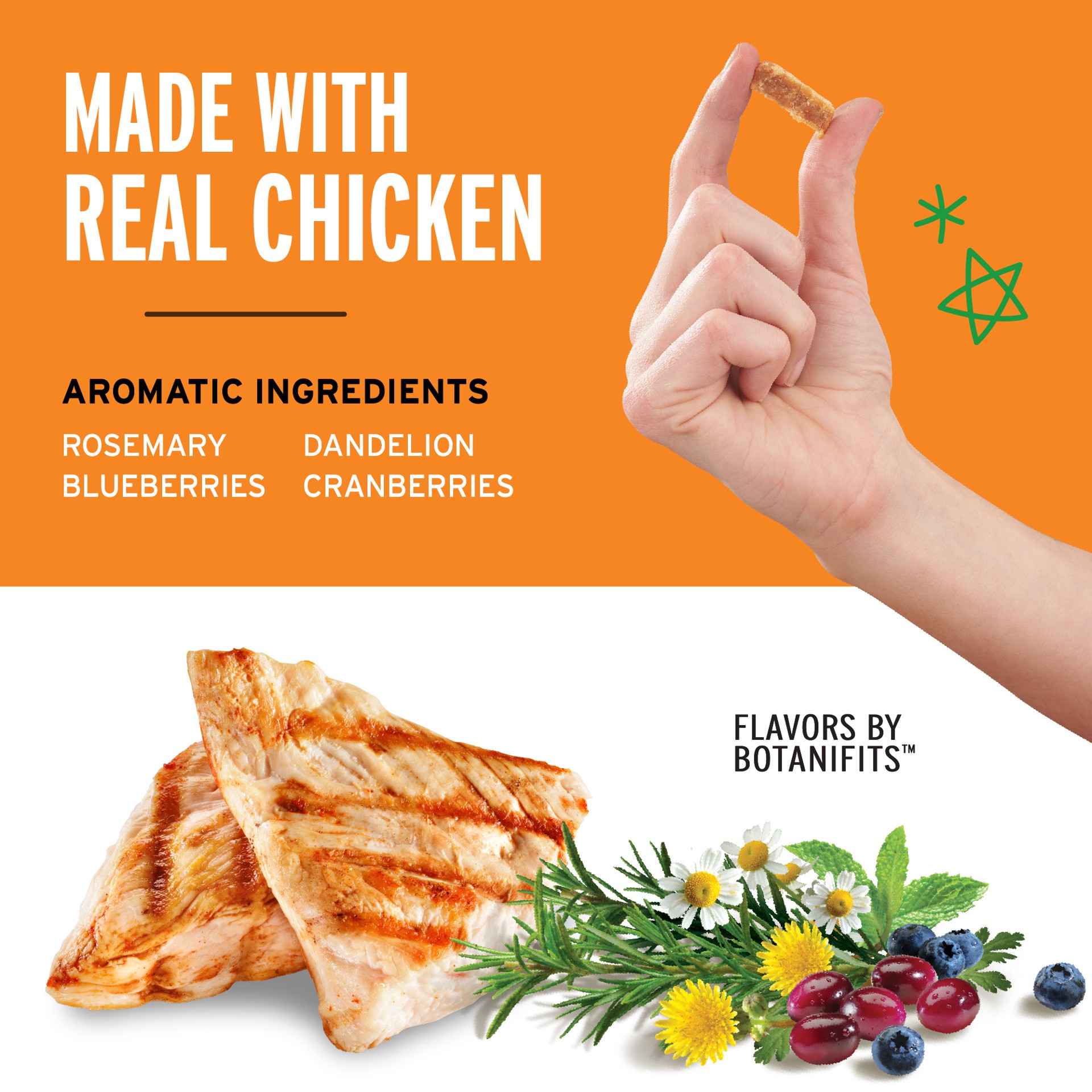 slide 5 of 5, Pet Botanics Training Rewards Jerky Bites Dog Treats, Chicken, 12 oz. Bag, 1 ct