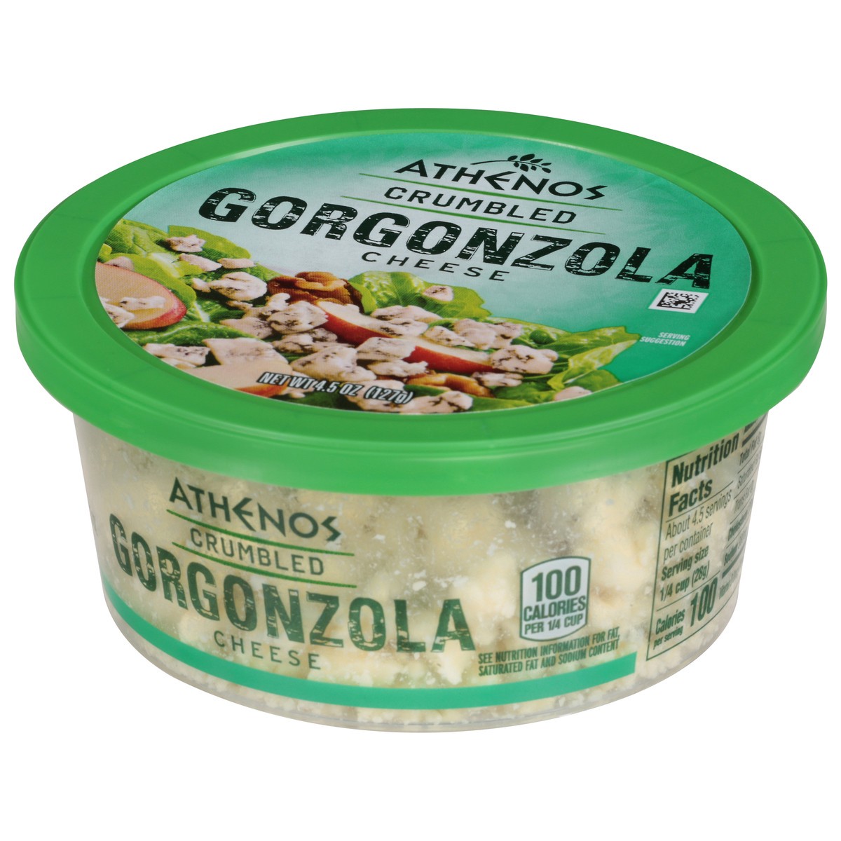 slide 6 of 11, Athenos Crumbled Gorgonzola Cheese, 4.5 oz Tub, 4.5 oz