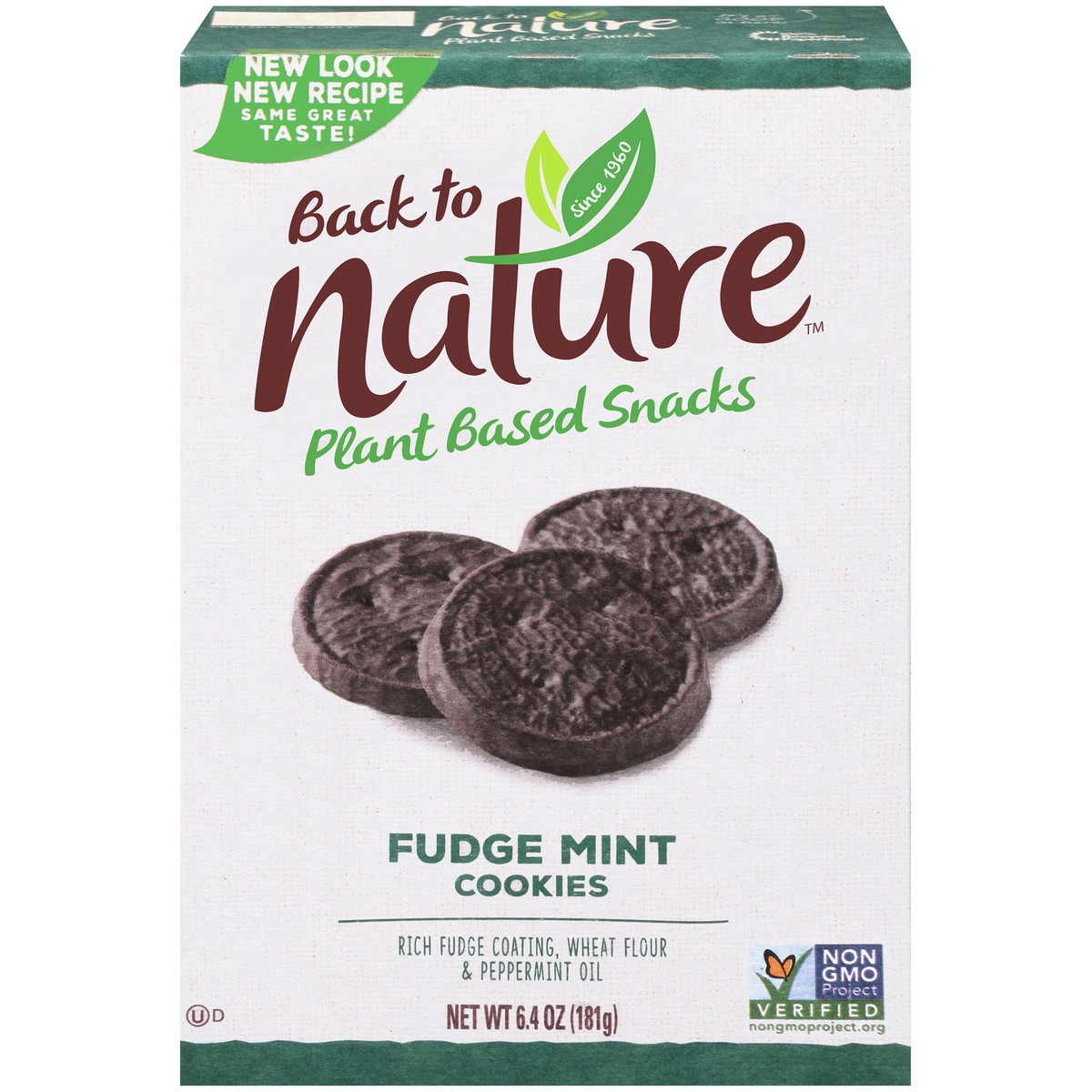 slide 1 of 1, Back to Nature Fudge Mint Cookies, 6.4 oz