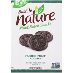 Back to Nature Plant Based Snacks Fudge Mint Cookies