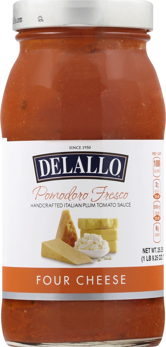 slide 11 of 12, DeLallo Four Cheese Pomodoro Fresco 25.25 oz, 25.25 oz