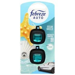 Febreze Auto Vent Clips Ocean Breeze Air Freshener 2 - 0.07 fl oz Each