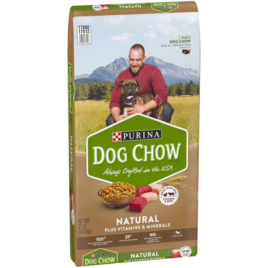 slide 2 of 9, Purina Dog Chow Natural, High Protein Dry Dog Food, Natural, 32 lb