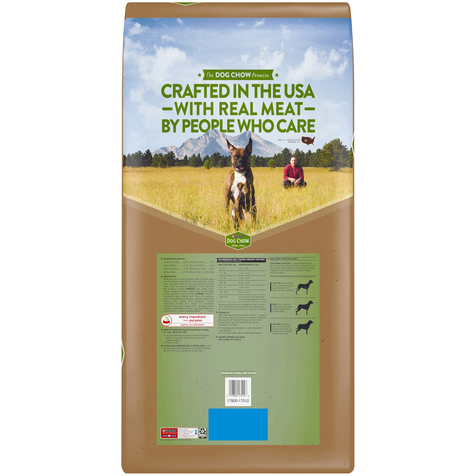 slide 6 of 9, Purina Dog Chow Natural, High Protein Dry Dog Food, Natural, 32 lb