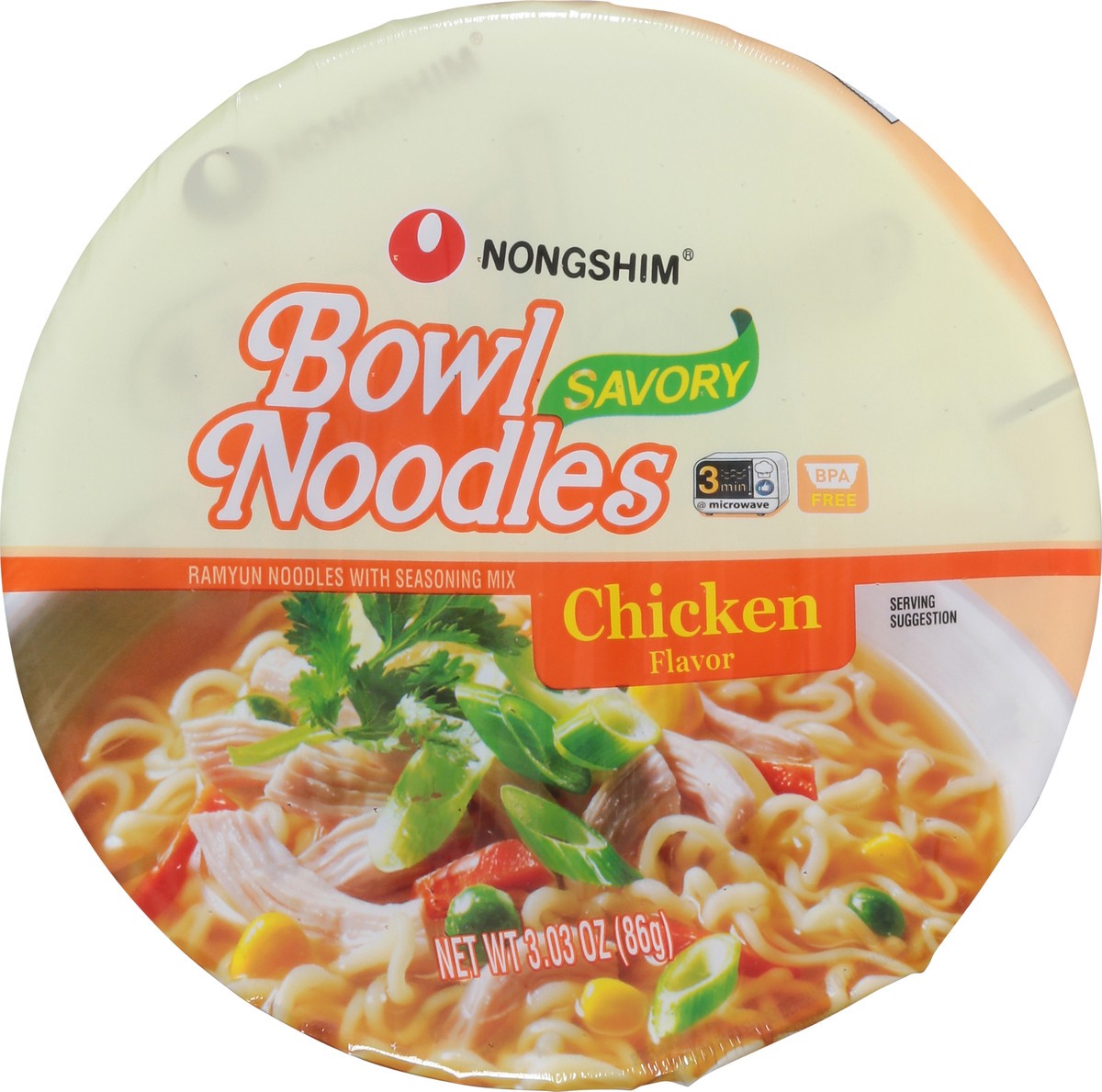 slide 4 of 11, Nongshim Savory Chicken Flavor Bowl Noodles 3.03 oz, 3.03 oz