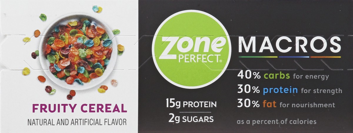 slide 10 of 10, Zone Perfect ZonePerfect Macros Nutrition Bar Fruity Cereal Bars 1.76 oz Bars, 8.8 oz