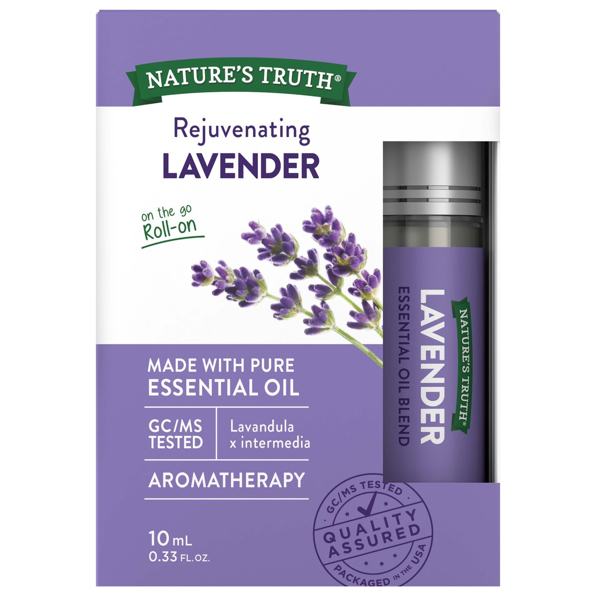 slide 1 of 8, Nature's Truth Lavender Essential Oil Roll-On Blend 10 ml, 0.33 fl oz