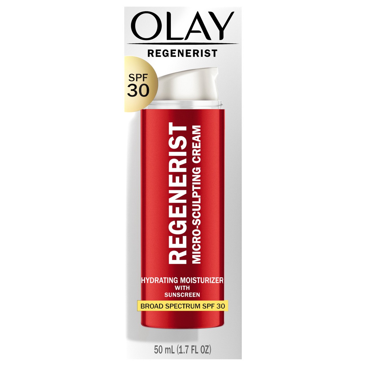 slide 1 of 5, Olay Regenerist Micro-Sculpting Cream Face Moisturizer with SPF 30 Broad Spectrum 1.7 oz, 1.7 fl oz