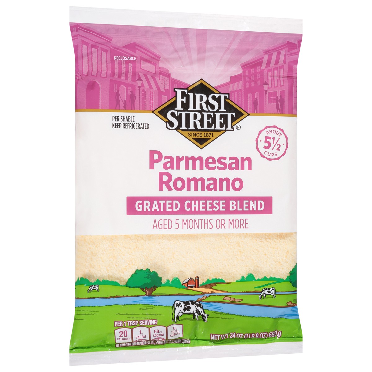 slide 2 of 13, First Street Fs Grated Parmesan Romano Cheese, 1.5 lb