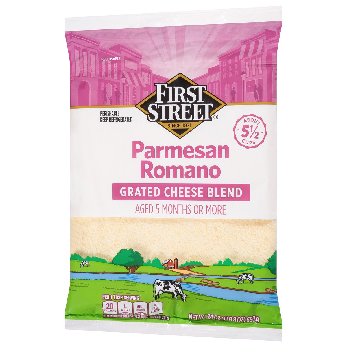 slide 7 of 13, First Street Fs Grated Parmesan Romano Cheese, 1.5 lb