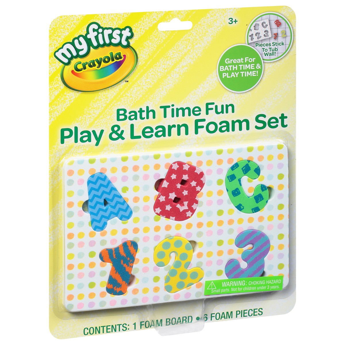 slide 3 of 12, Crayola Bath Time Fun Play & Learn Foam Set 7 pc, 1 ea