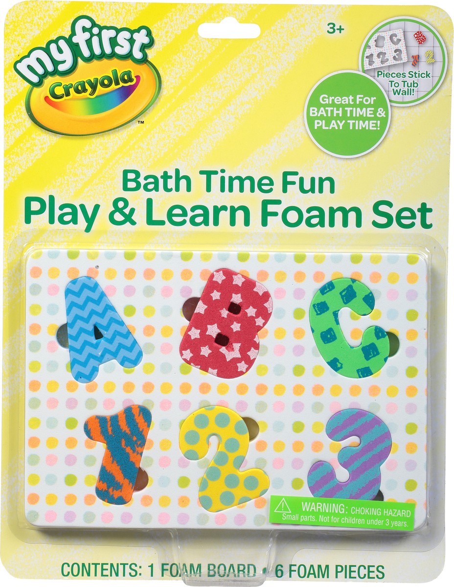 slide 9 of 12, Crayola Bath Time Fun Play & Learn Foam Set 7 pc, 1 ea