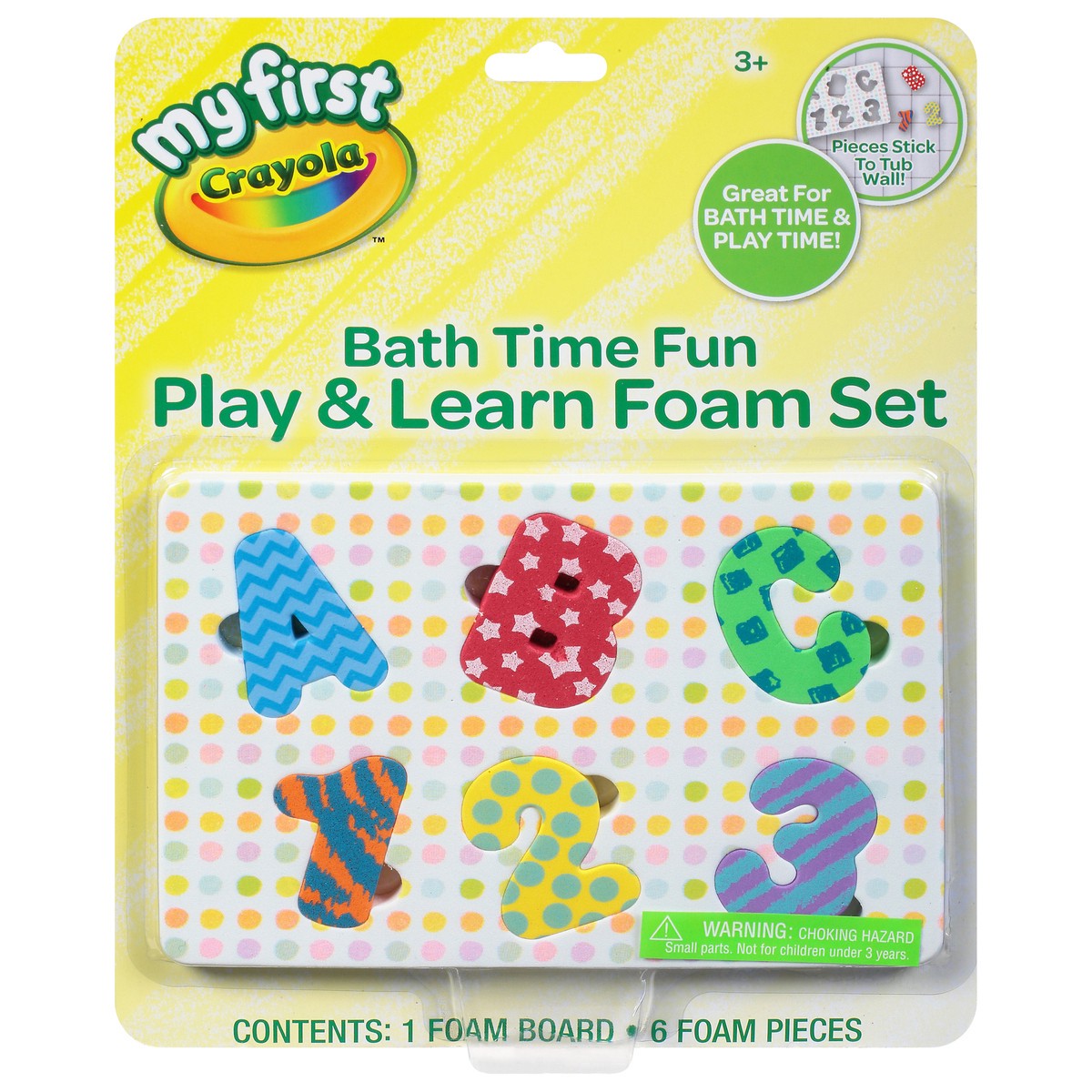 slide 1 of 12, Crayola Bath Time Fun Play & Learn Foam Set 7 pc, 1 ea