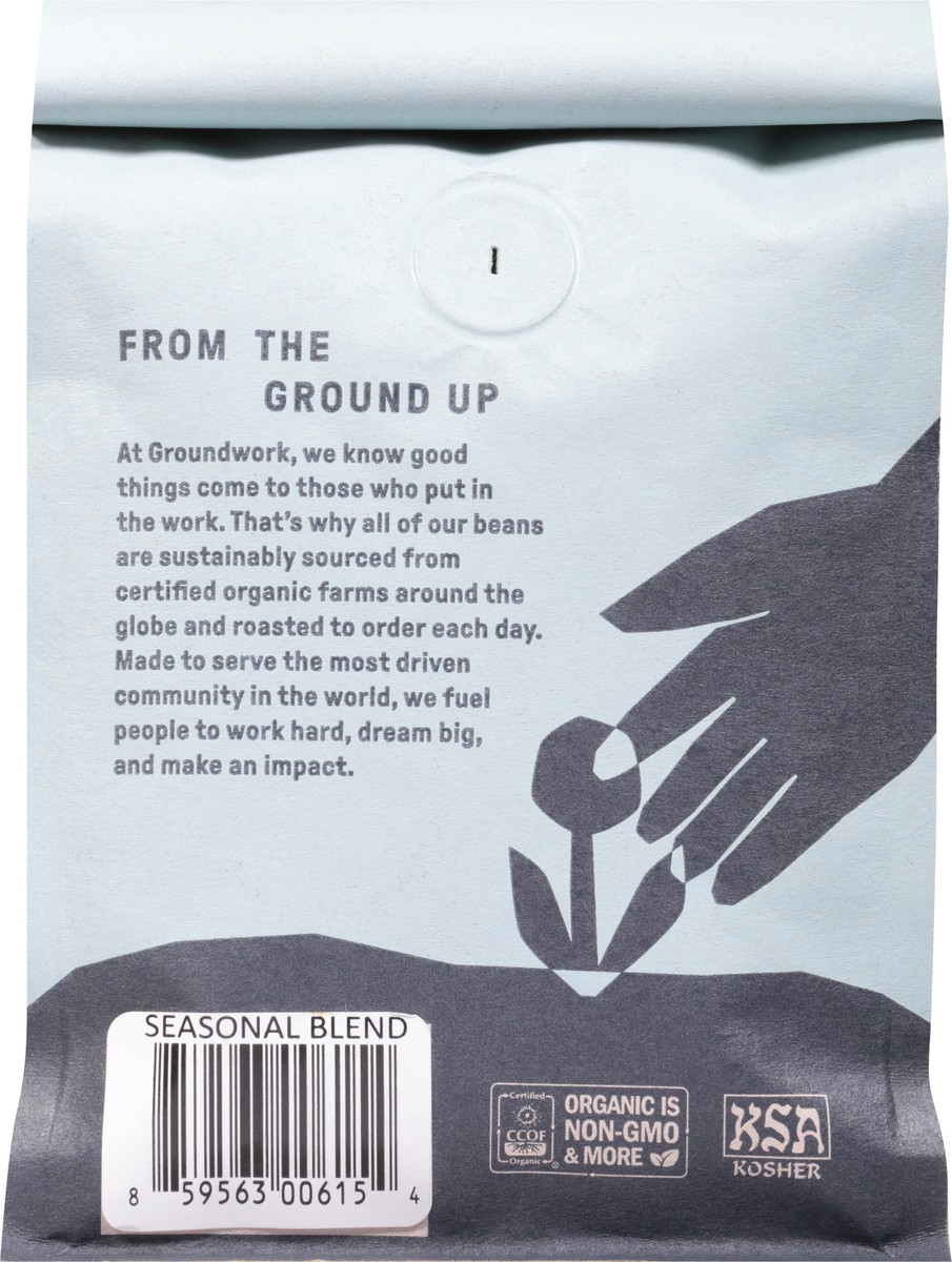 slide 12 of 12, Groundwork Organic Indonesia Whole Bean Medium Roast Seasonal Blend Coffee 12 oz, 12 oz