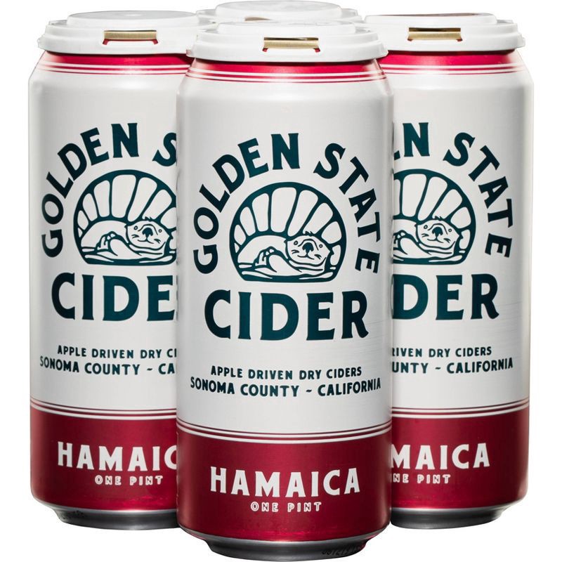 slide 1 of 2, Golden State Cider Jamaica 4 - 1 pt Cans, 1 pint
