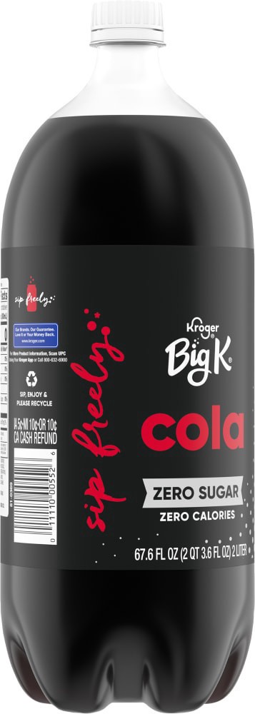 slide 2 of 4, Big K Cola Oh! Zero Calorie Soda, 2 liter