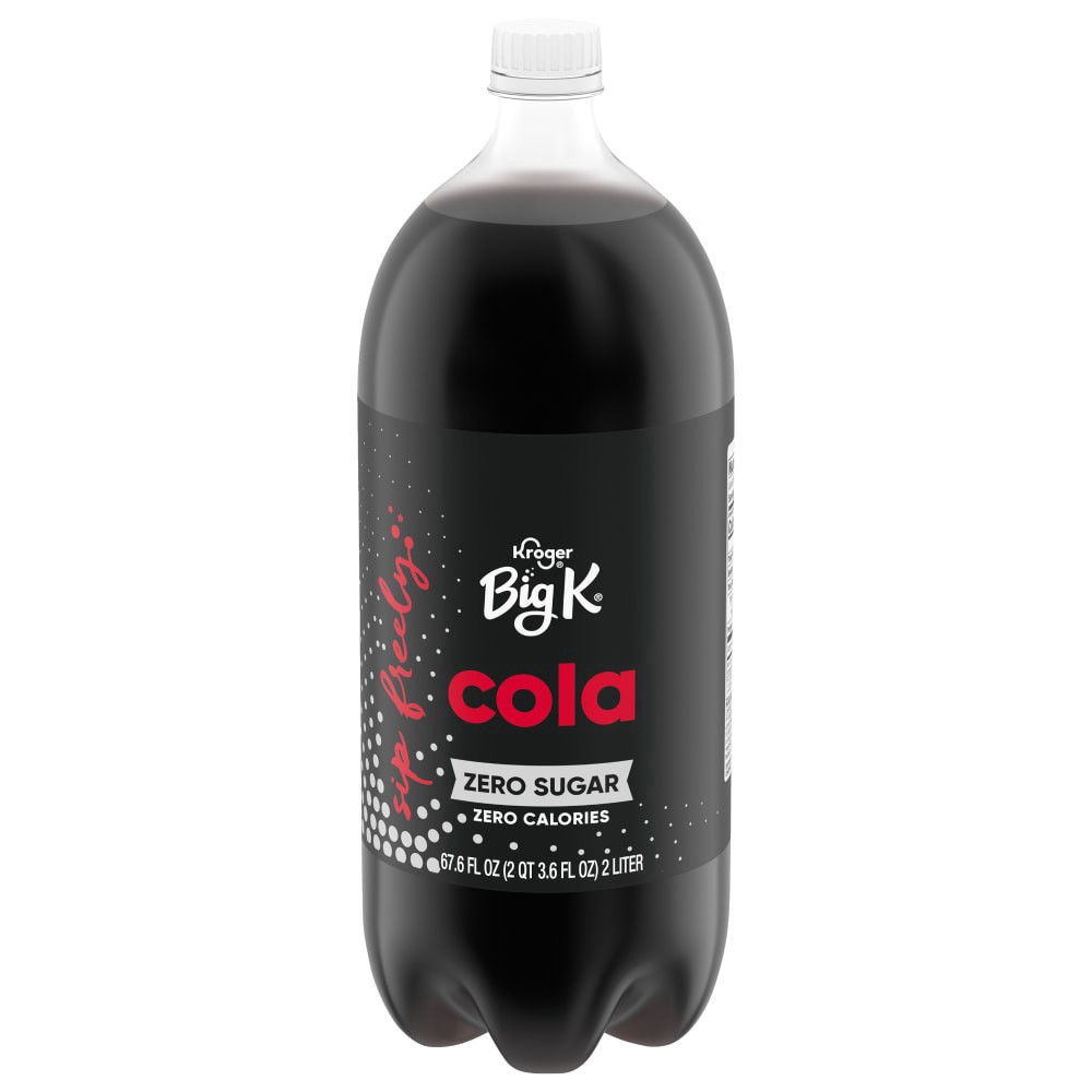 slide 1 of 4, Big K Cola Oh! Zero Calorie Soda, 2 liter