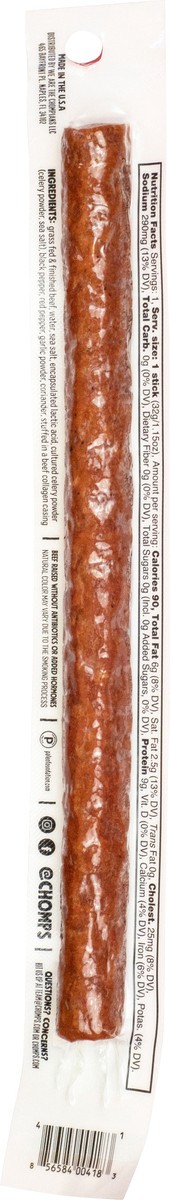 slide 2 of 7, Chomps Original Beef 1.15oz Stick, 1 ct