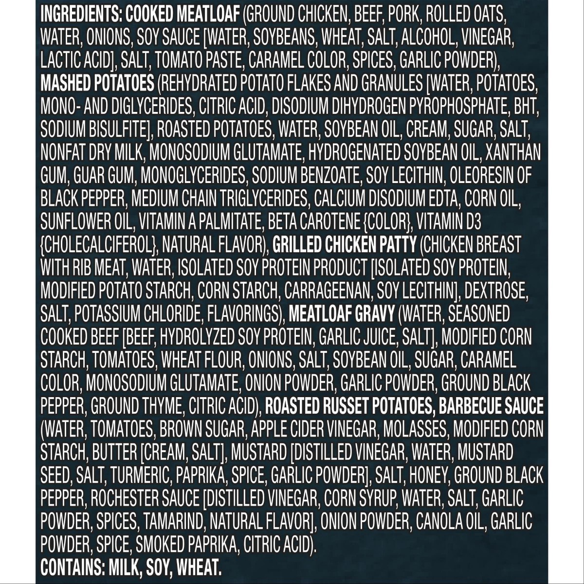 slide 6 of 13, Hungry Man Hungry-Man Combos, Meatloaf and BBQ Sauced Chicken, Frozen Meal, 15 oz