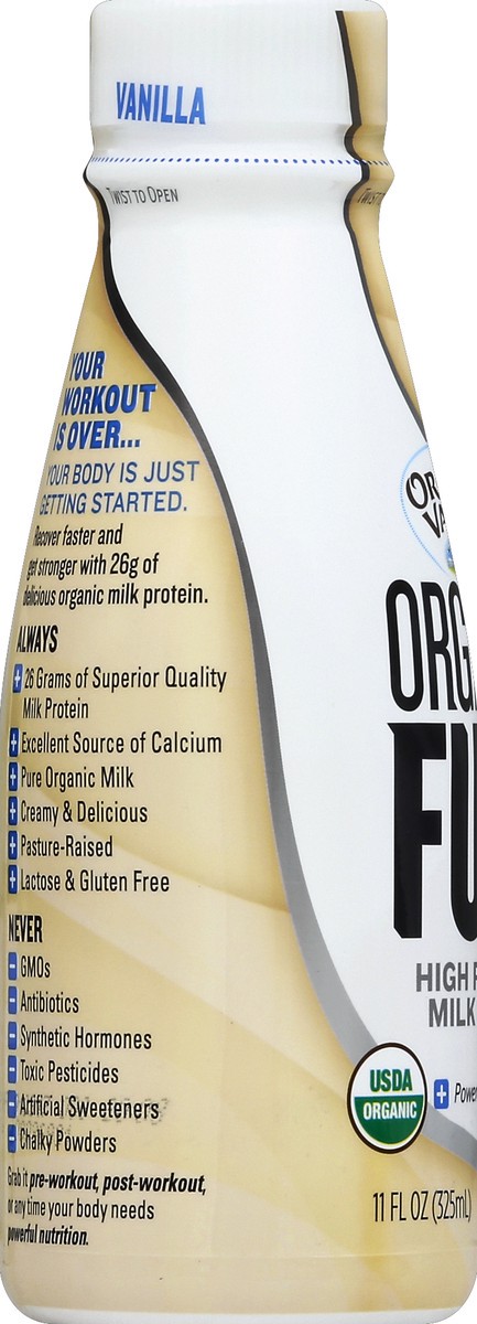 slide 3 of 4, Organic Valley Milk Shake, High Protein, Vanilla, 11 oz