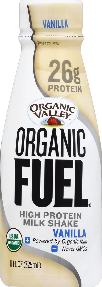 slide 4 of 4, Organic Valley Milk Shake, High Protein, Vanilla, 11 oz