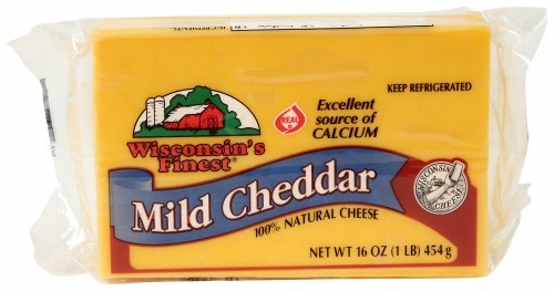 slide 1 of 1, Wisconsin's Finest Mild Cheddar Cheese Chunk, 1 lb