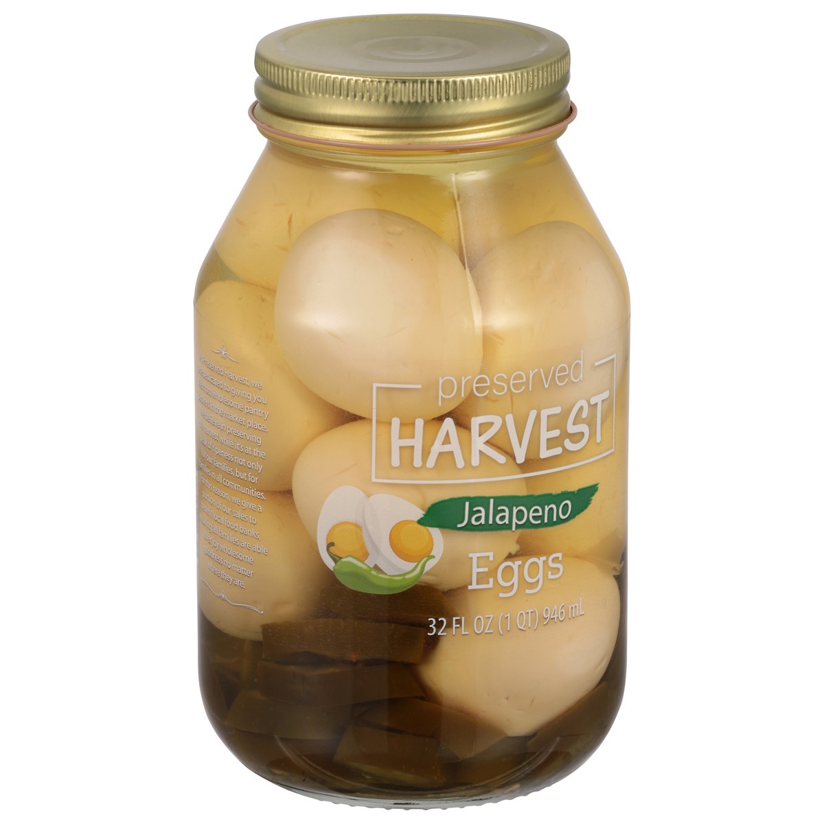 slide 4 of 9, Preserved Harvest Eggs Jalapeno Pickled, 32 oz