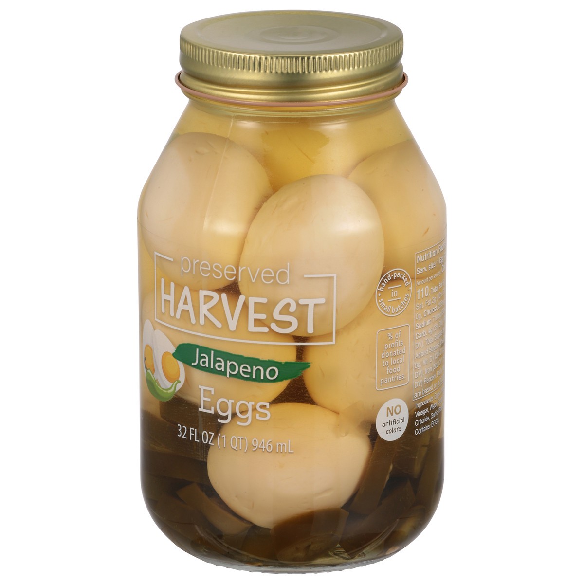 slide 2 of 9, Preserved Harvest Eggs Jalapeno Pickled, 32 oz