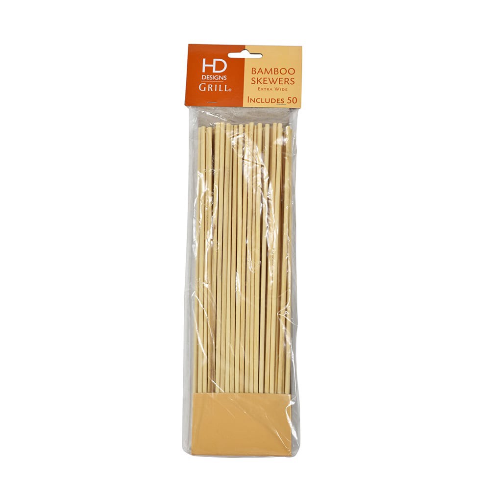 slide 1 of 1, Hd Designs Grill Extra Wide Bamboo Skewers - 50 Pack, 12 in