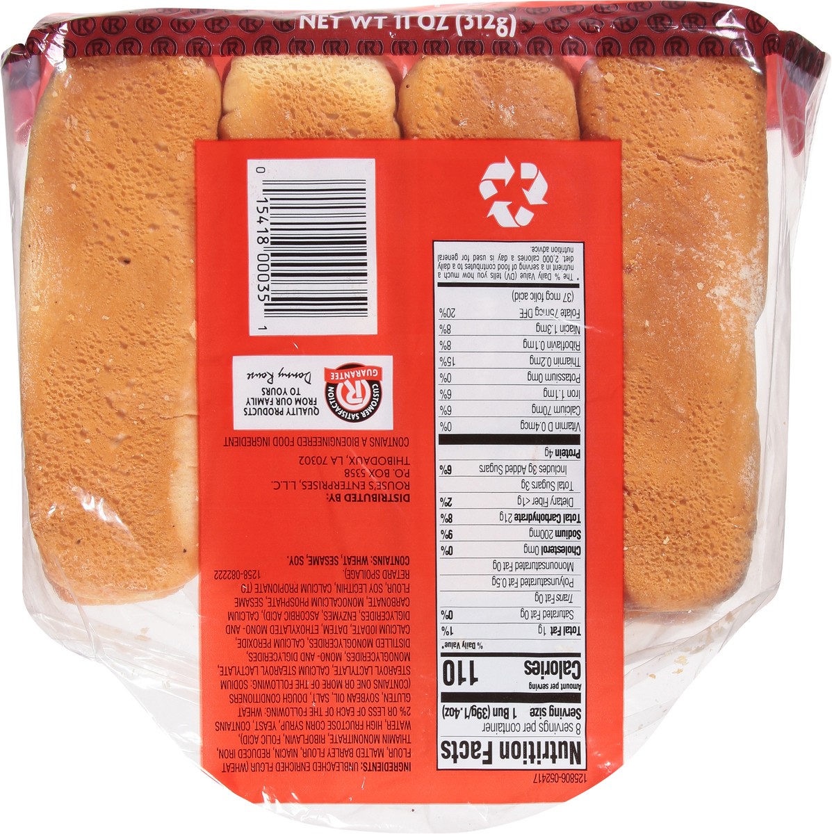 slide 8 of 9, Rouses Markets Enriched Hot Dog Buns 8 ea, 8 ct