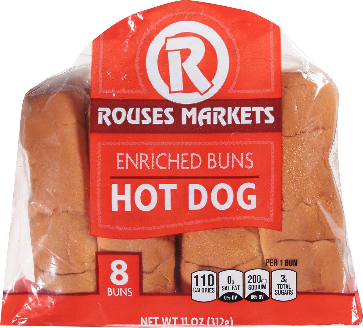 slide 3 of 9, Rouses Markets Enriched Hot Dog Buns 8 ea, 8 ct