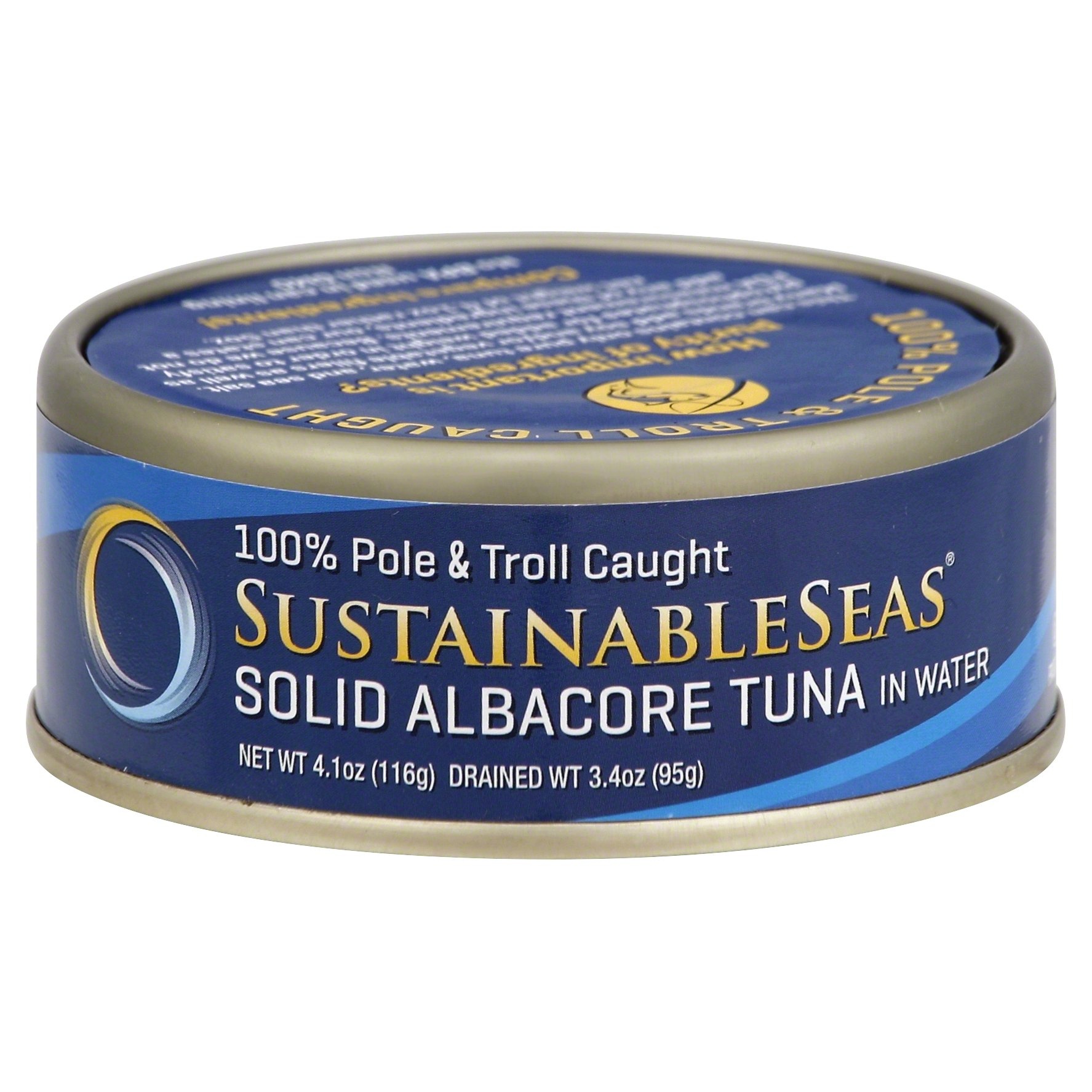 slide 1 of 1, Sustainable Seas Solid Albacore Tuna, 4.1 oz