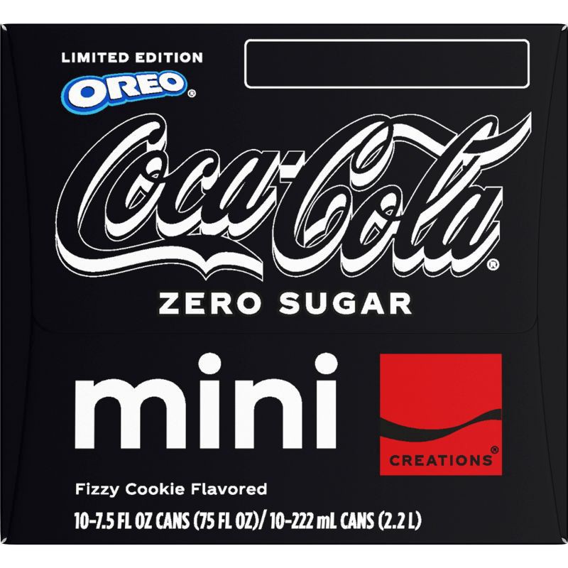 slide 2 of 7, Coke Zro Sgr Oreo Le 10Pk, 7.5 oz