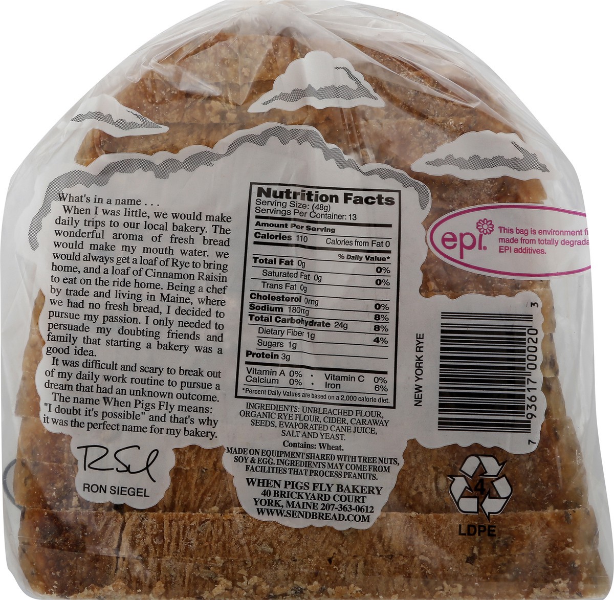 slide 6 of 8, When Pigs Fly New York Rye Bread 567 g, 567 g