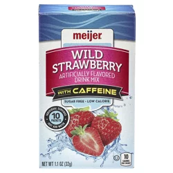 Meijer Wild Strawberry Drink Mix with Caffeine - 10 ct