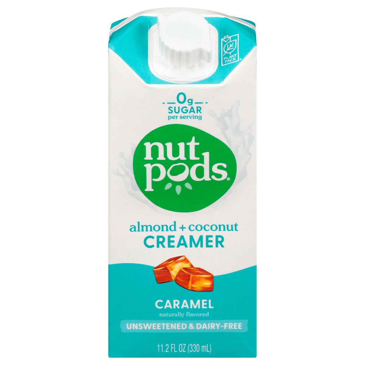 slide 1 of 9, nutpods Almond + Coconut Caramel Creamer, 11.2 fl oz