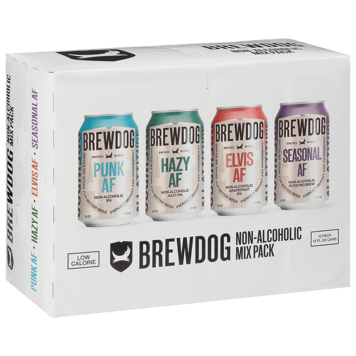 slide 2 of 9, BrewDog Mix Pack Non-Alcoholic Beer 12 - 12 fl oz Cans, 1 ct