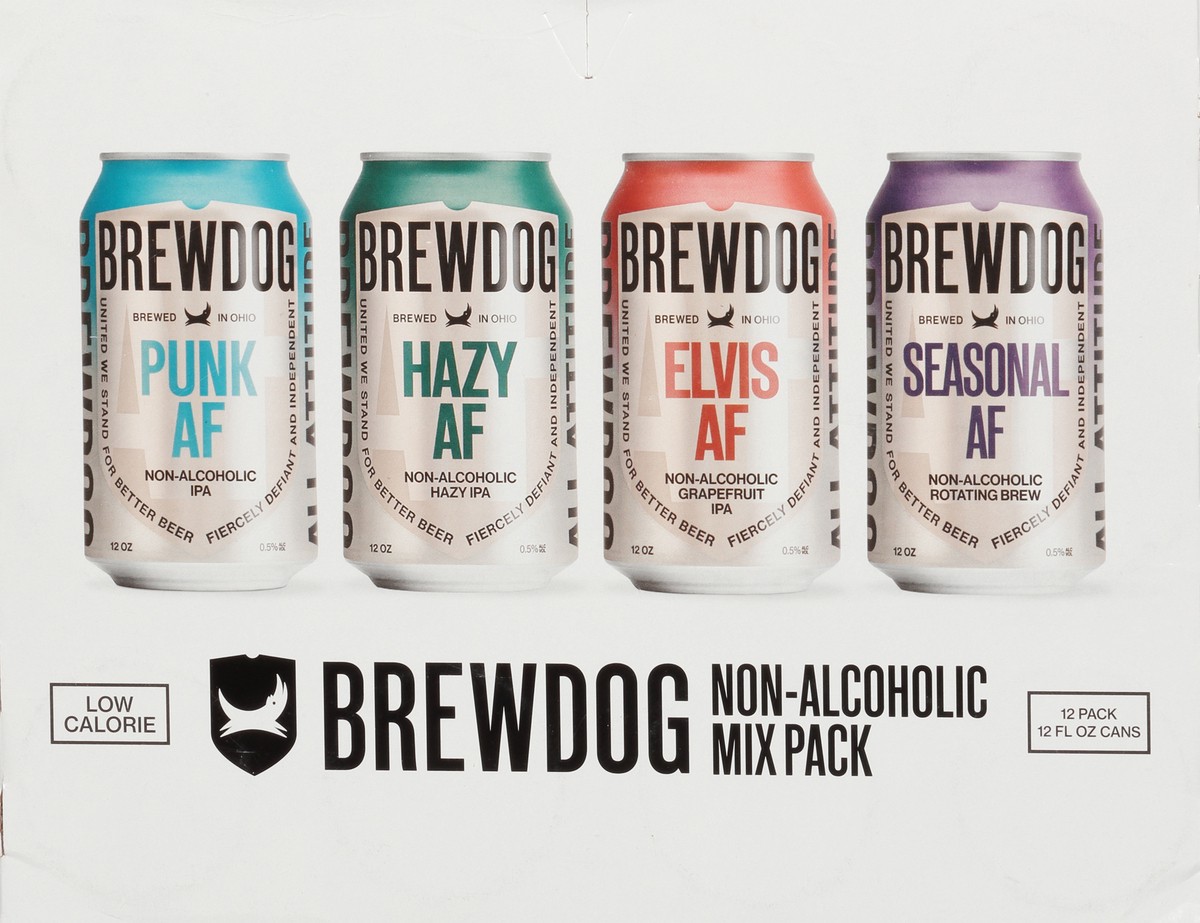 slide 5 of 9, BrewDog Mix Pack Non-Alcoholic Beer 12 - 12 fl oz Cans, 1 ct