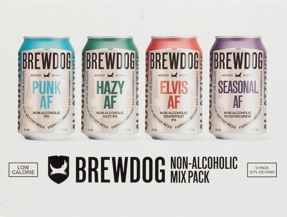 slide 6 of 9, BrewDog Mix Pack Non-Alcoholic Beer 12 - 12 fl oz Cans, 1 ct