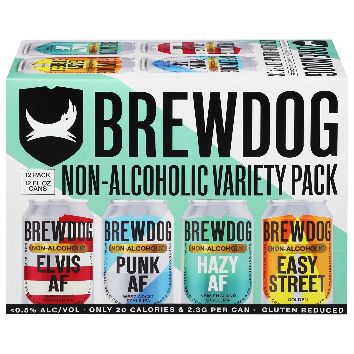 slide 1 of 9, BrewDog Non-Alcoholic Assorted Beer Variety Pack 12 - 12 fl oz Cans, 12 ct; 12 oz