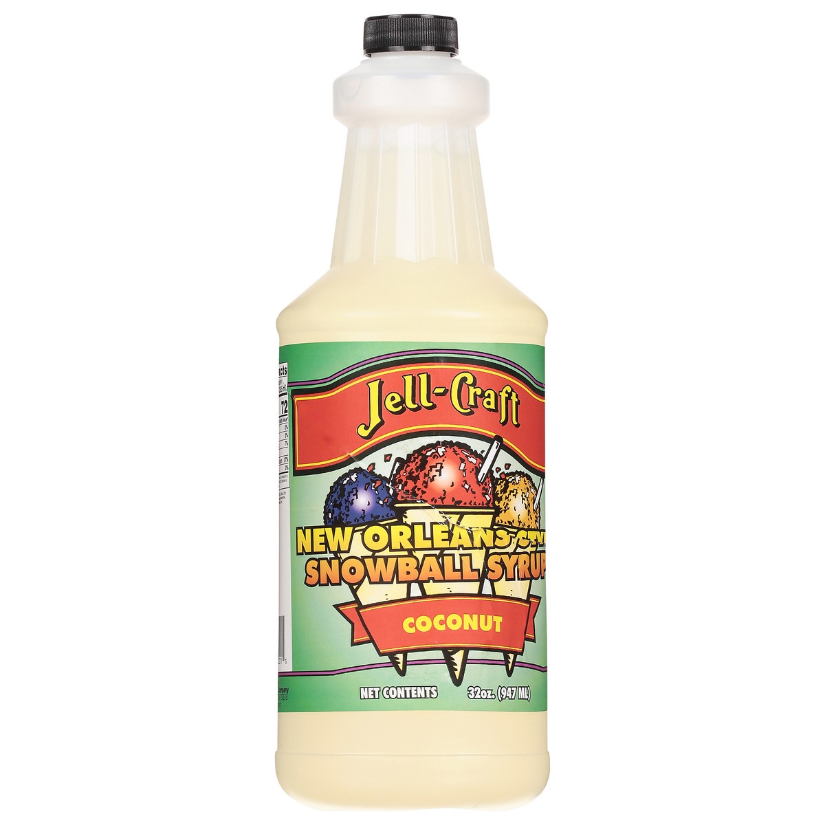 slide 2 of 9, Jell-Craft New Orleans Style Coconut Snowball Syrup 32 oz, 32 oz