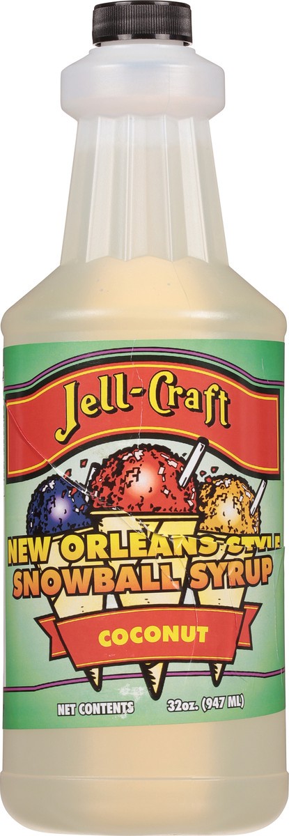 slide 8 of 9, Jell-Craft New Orleans Style Coconut Snowball Syrup 32 oz, 32 oz